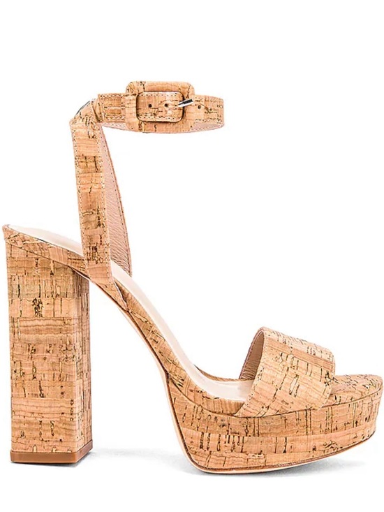 House of Harlow 1960 Shoes - House of Harlow - Cork Platform Block Heel Sandal - Natural Cork - Revolve